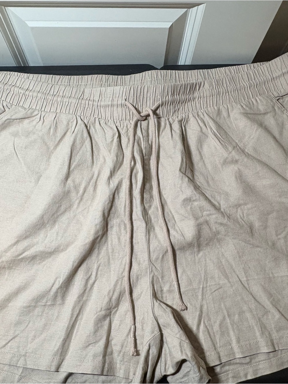 torrid Mushroom Beige Pull-On Stretch Linen Shorts